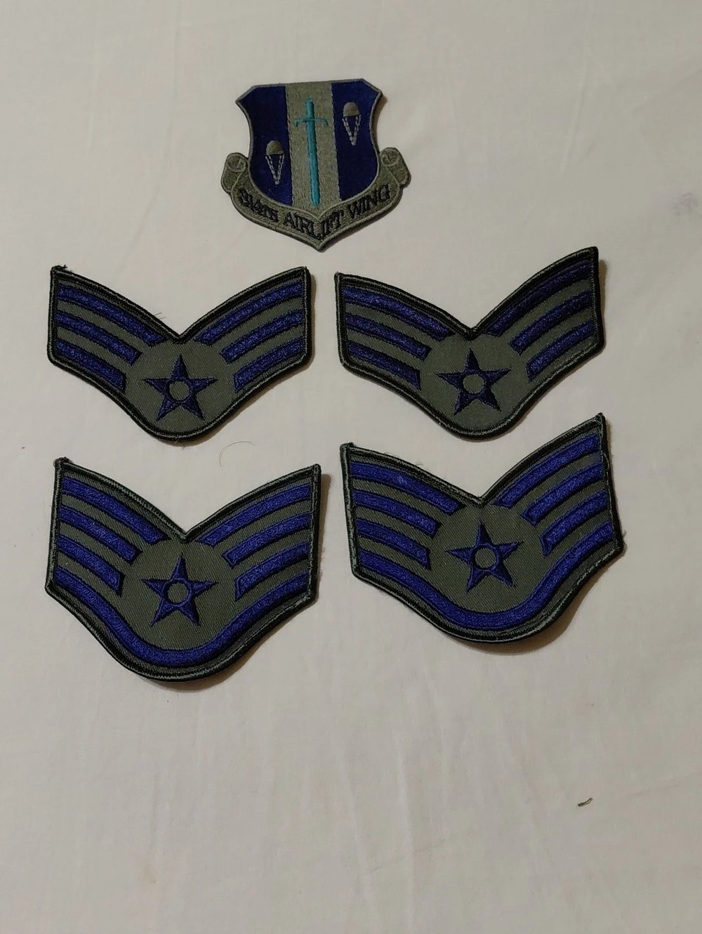 Embroidered Uniform Patch Set Blue & Army Green